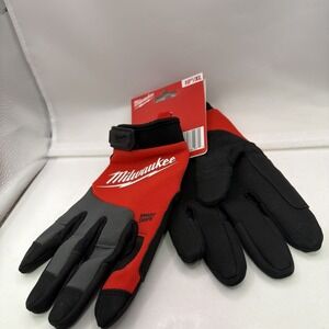 Milwaukee Unisex Outdoor Lightweight Work Gloves Black/Red XLarge